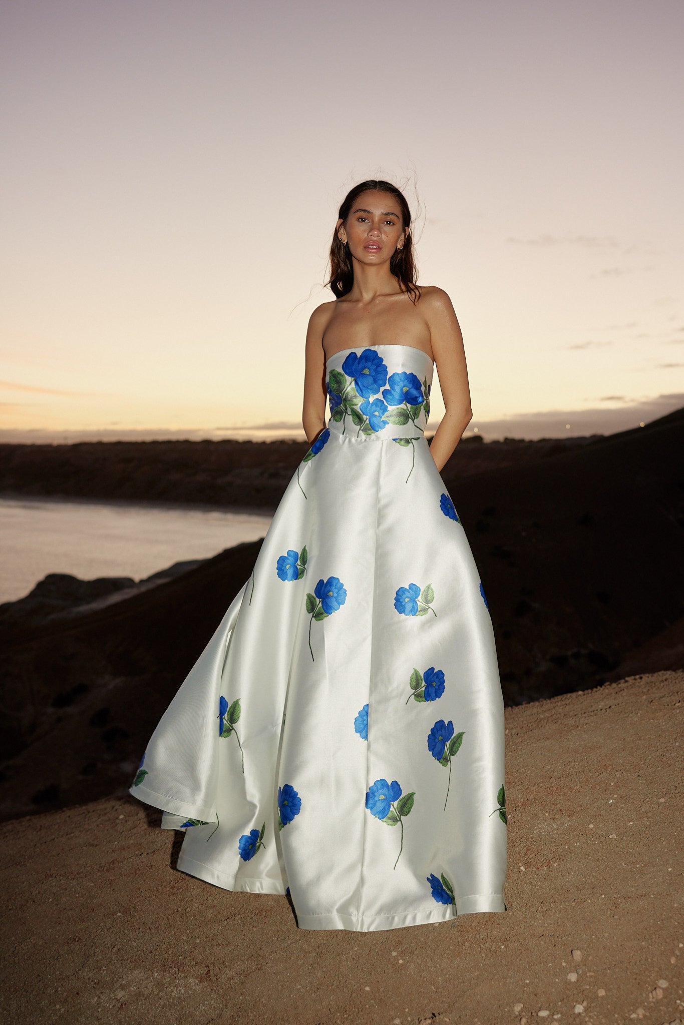 AUDREY GOWN CELESTE/FOAM Aston Studio AUDREY GOWN CELESTE/FOAM Aston Studio