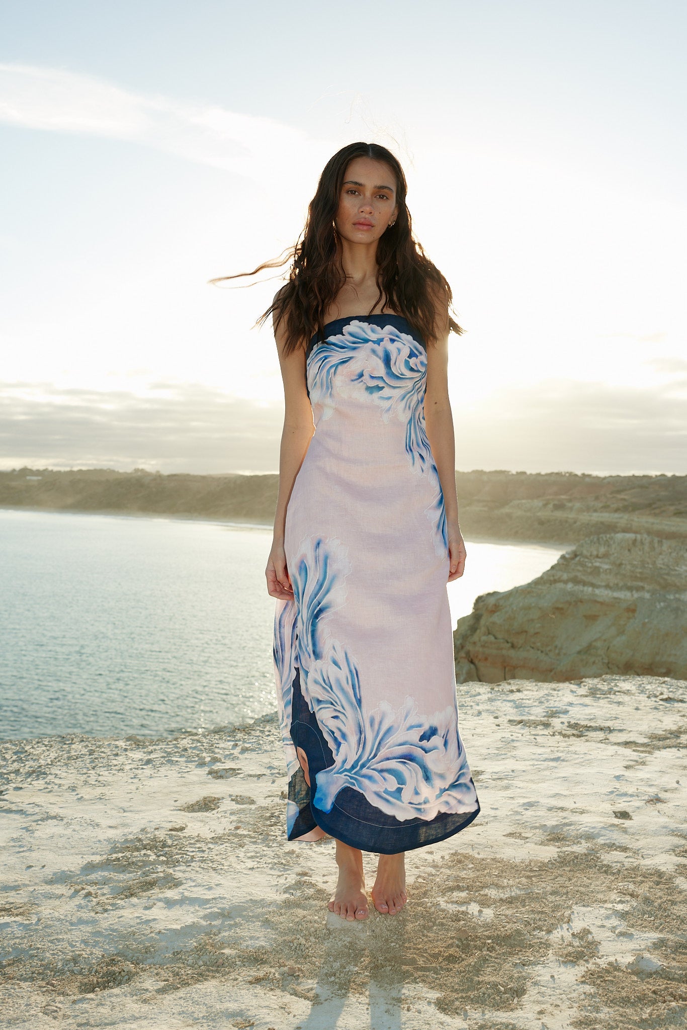 MAEVE DRESS SEASHELL/ICEBERG Aston Studio MAEVE DRESS SEASHELL/ICEBERG Aston Studio