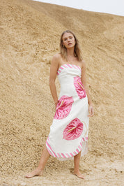 MAEVE DRESS IN ANTIQUE ARISA ANTHURIUM