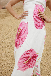 MAEVE DRESS IN ANTIQUE ARISA ANTHURIUM