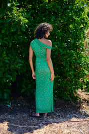 SOPHIE MESH DRESS LEAF ROSE