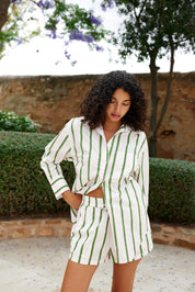 HARVEY SHORT IN MULTI ANTIQUE STRIPE