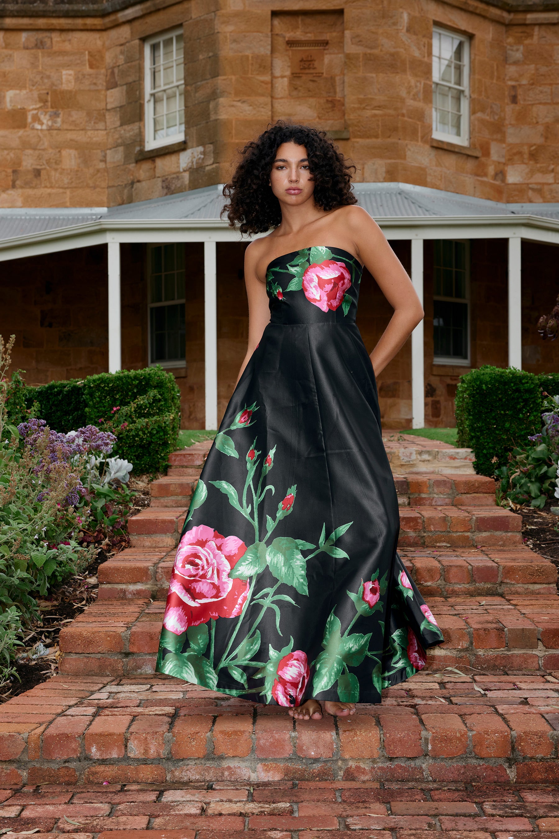 AUDREY GOWN MIDNIGHT ROSE – Aston Studio