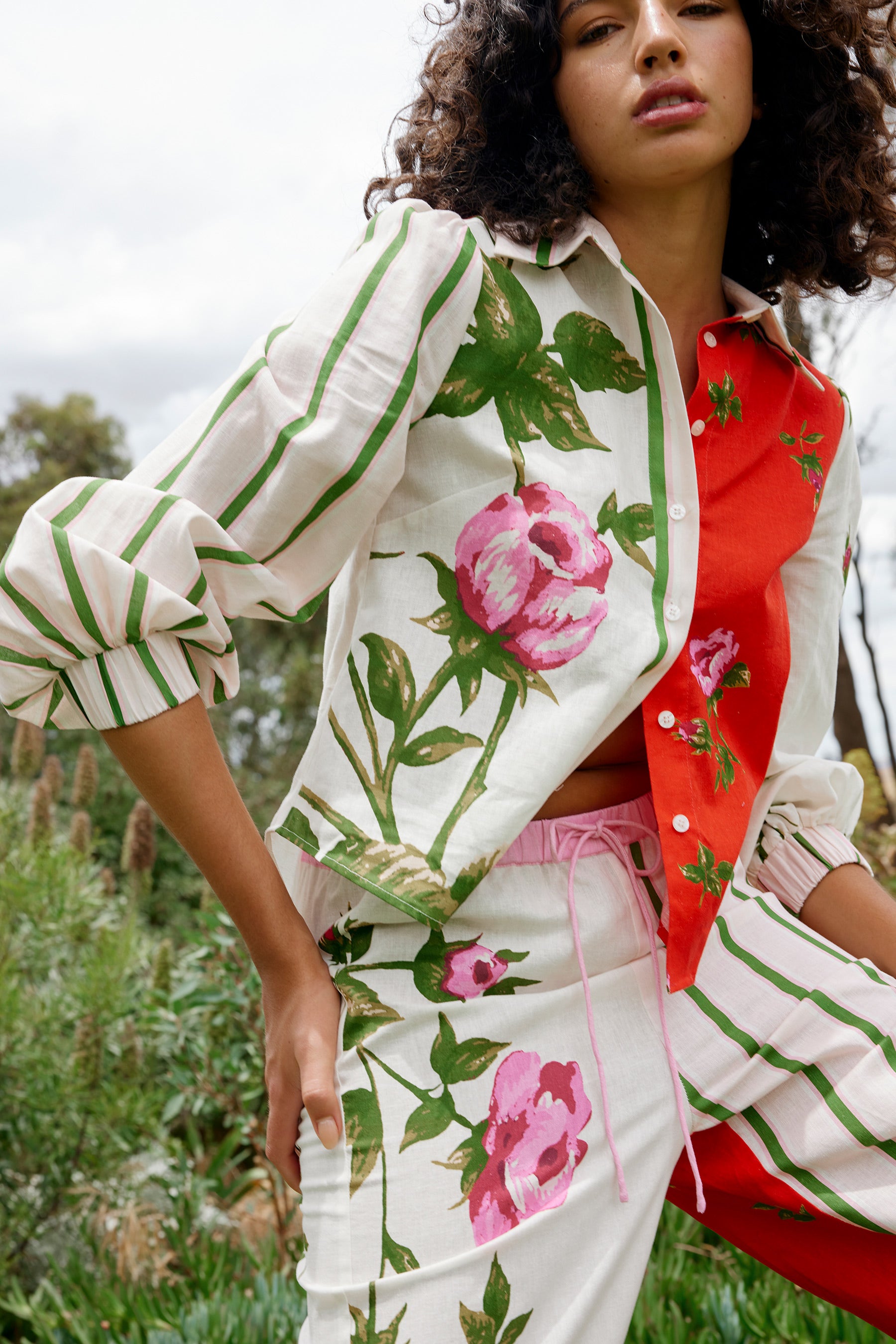 RAFFERTY BLOUSE IN RUBY ANTIQUE ROSE