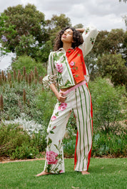 RAFFERTY BLOUSE IN RUBY ANTIQUE ROSE