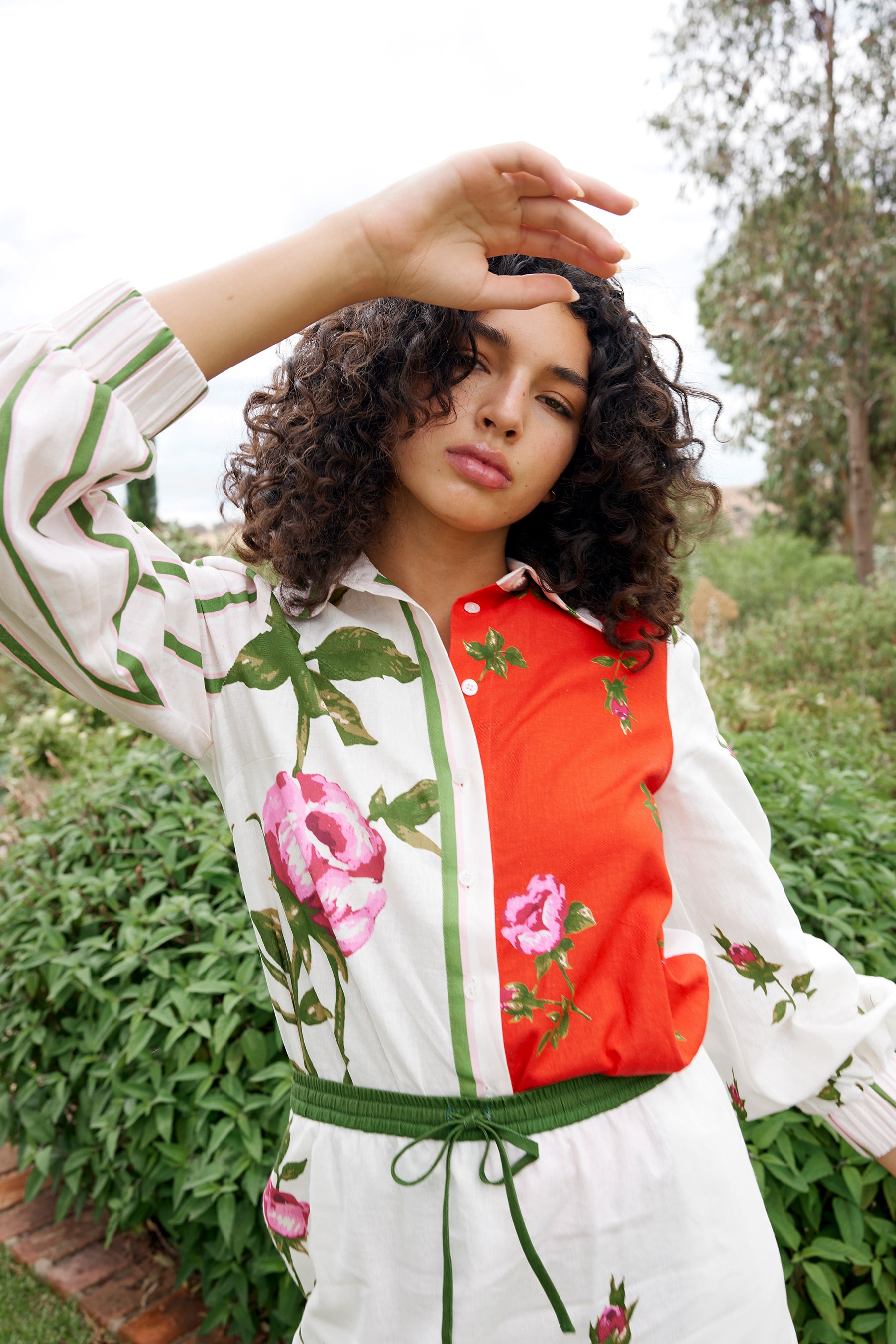 RAFFERTY BLOUSE IN RUBY ANTIQUE ROSE