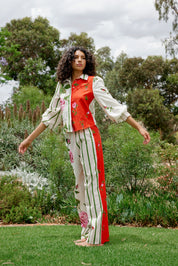 JOE PANT IN RUBY ANTIQUE ROSE