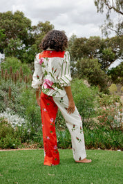 JOE PANT IN RUBY ANTIQUE ROSE