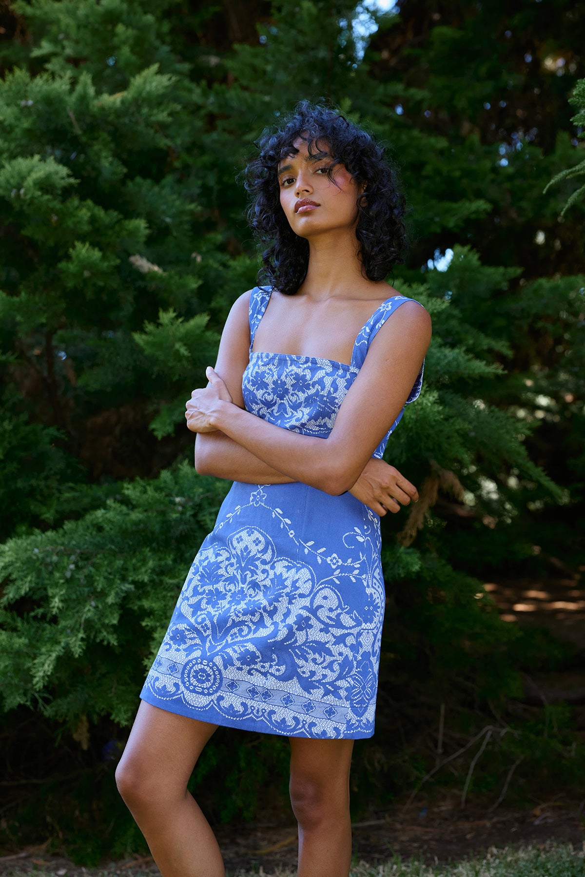 aston mini dress Aston Studio Agatha Striped Ruffled Mini Dress