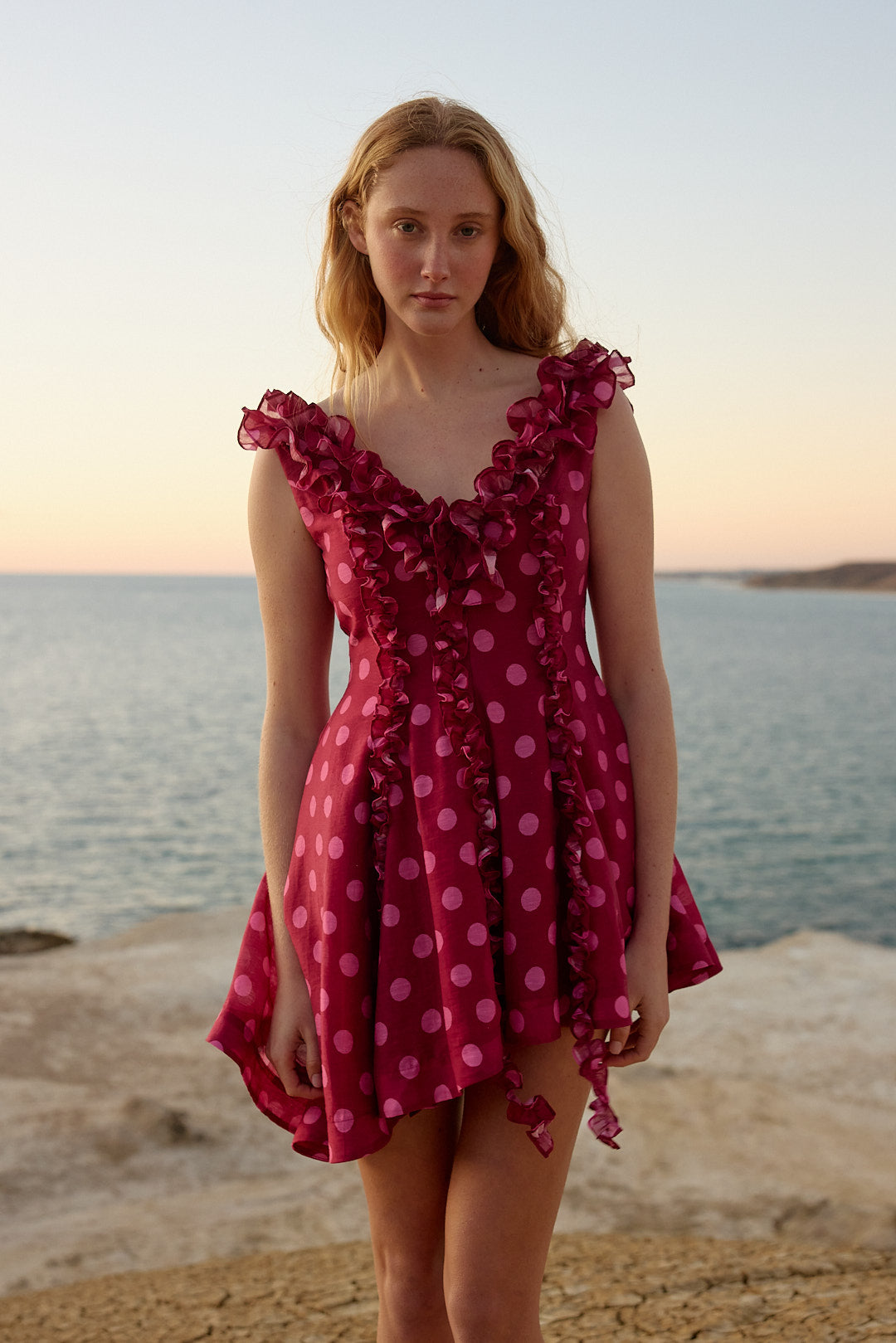 bianca red dress Bianca Spaghetti Strap Maxi Dress in Pink, party Maxi dress, figure-hugging evening gown, go-to vacation dress, women's dress, SOERA