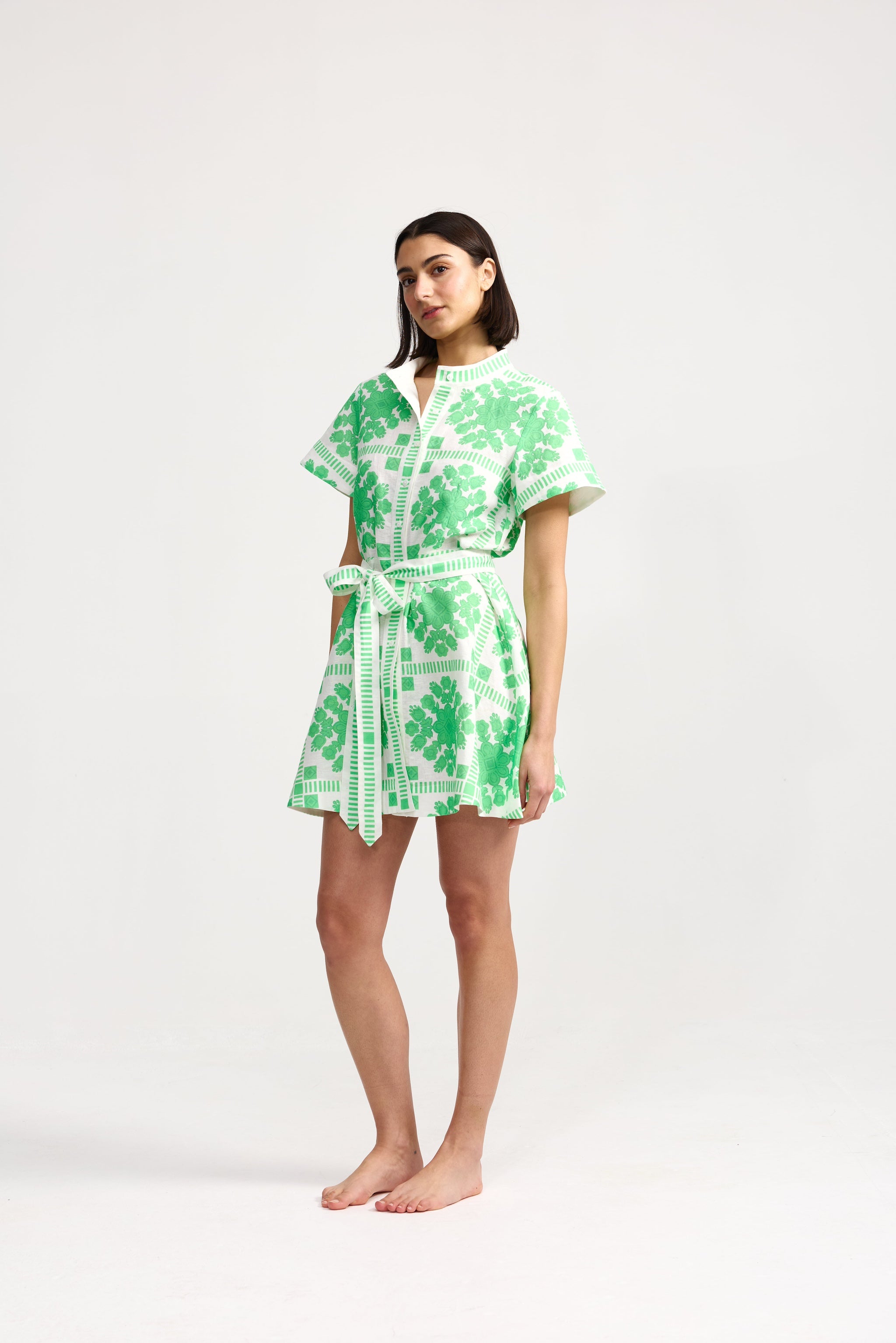 belt for flowy dress NAMI DRESS MEDITERRANEAN FERN – Aston Studio
