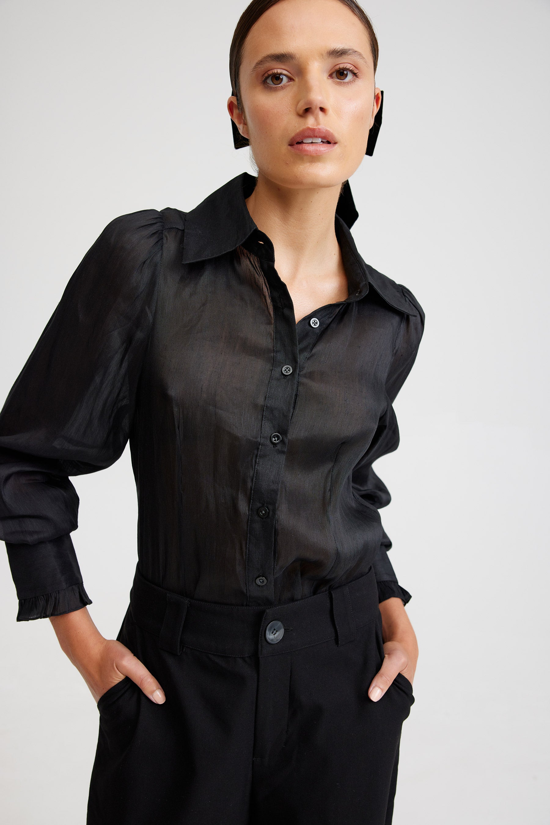 SIENNA BLOUSE IN NERO