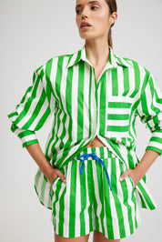 BUDDY SHIRT IN MANTIS/OPTIC STRIPE