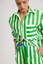 BUDDY SHIRT IN MANTIS/OPTIC STRIPE