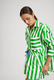 BUDDY SHIRT IN MANTIS/OPTIC STRIPE