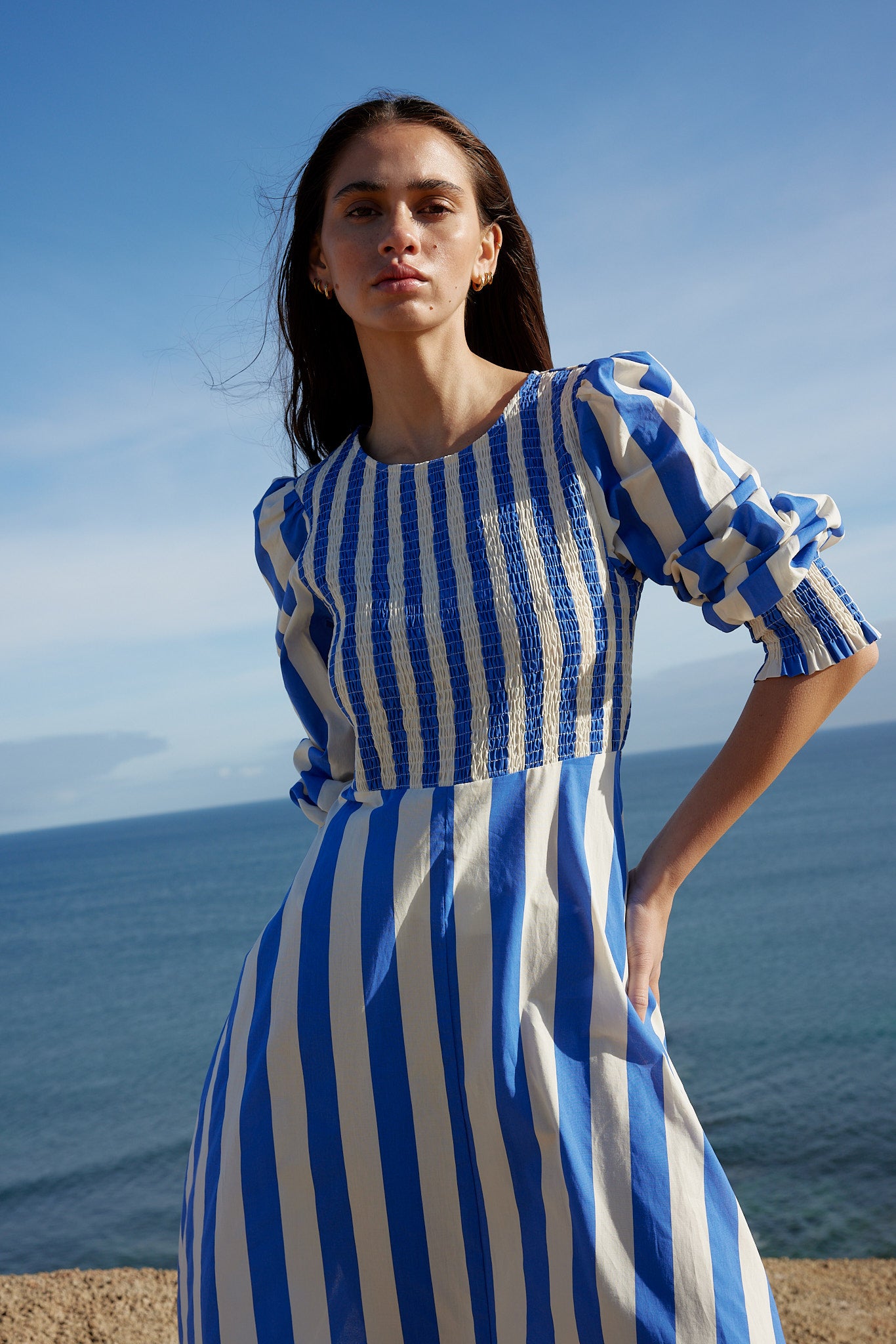 SADIE DRESS IN PACIFIC STRIPE