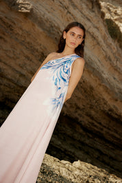 MILA DRESS IN SEASHELL/ICEBERG