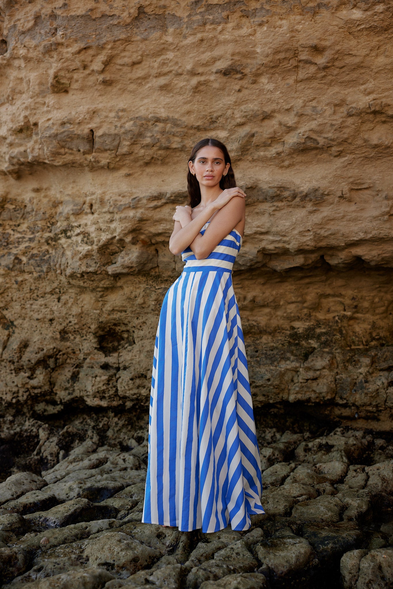 HAZEL DRESS IN PACIFIC STRIPE