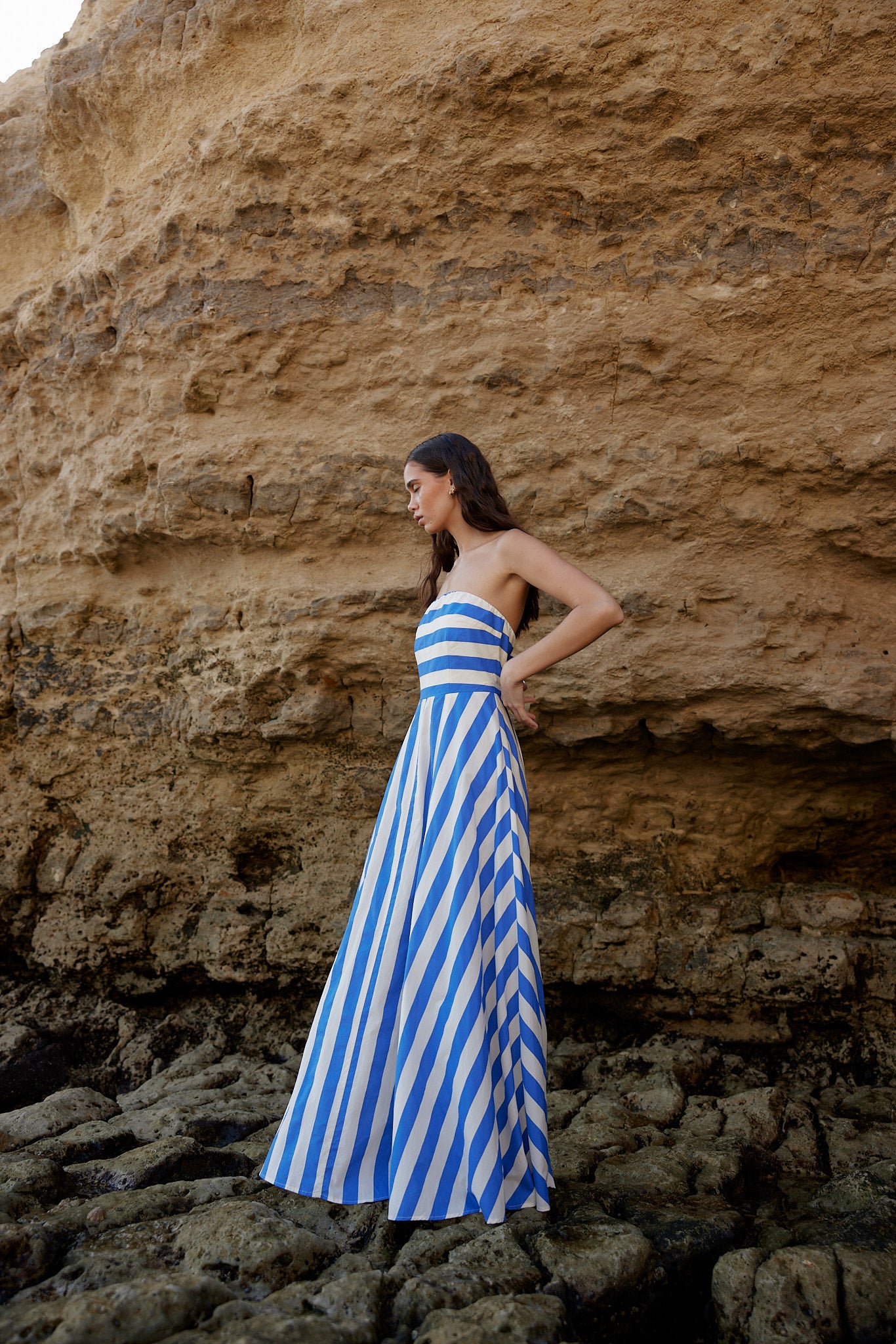 HAZEL DRESS IN PACIFIC STRIPE