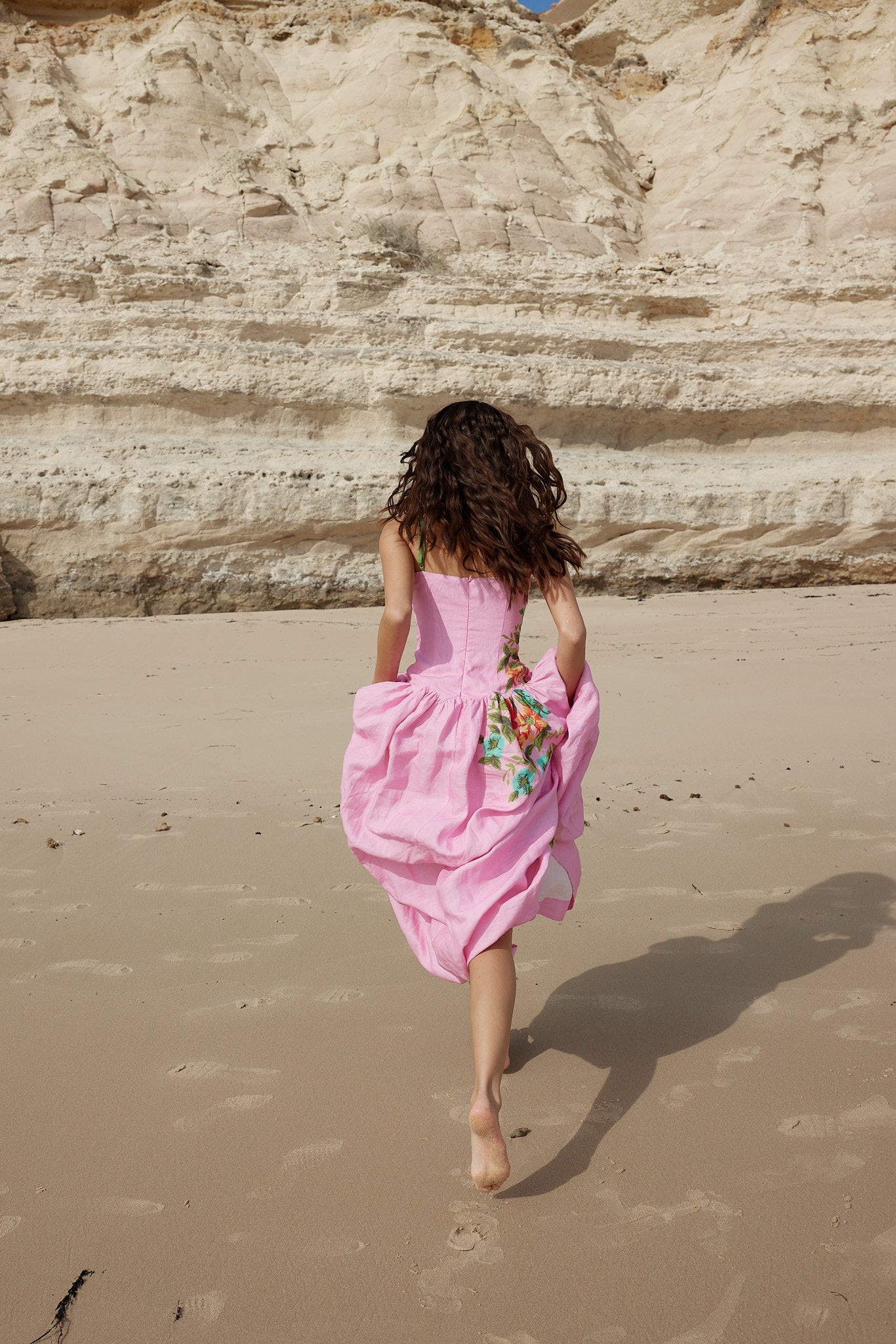 CORDELIA DRESS IN SALMON BOUQUET