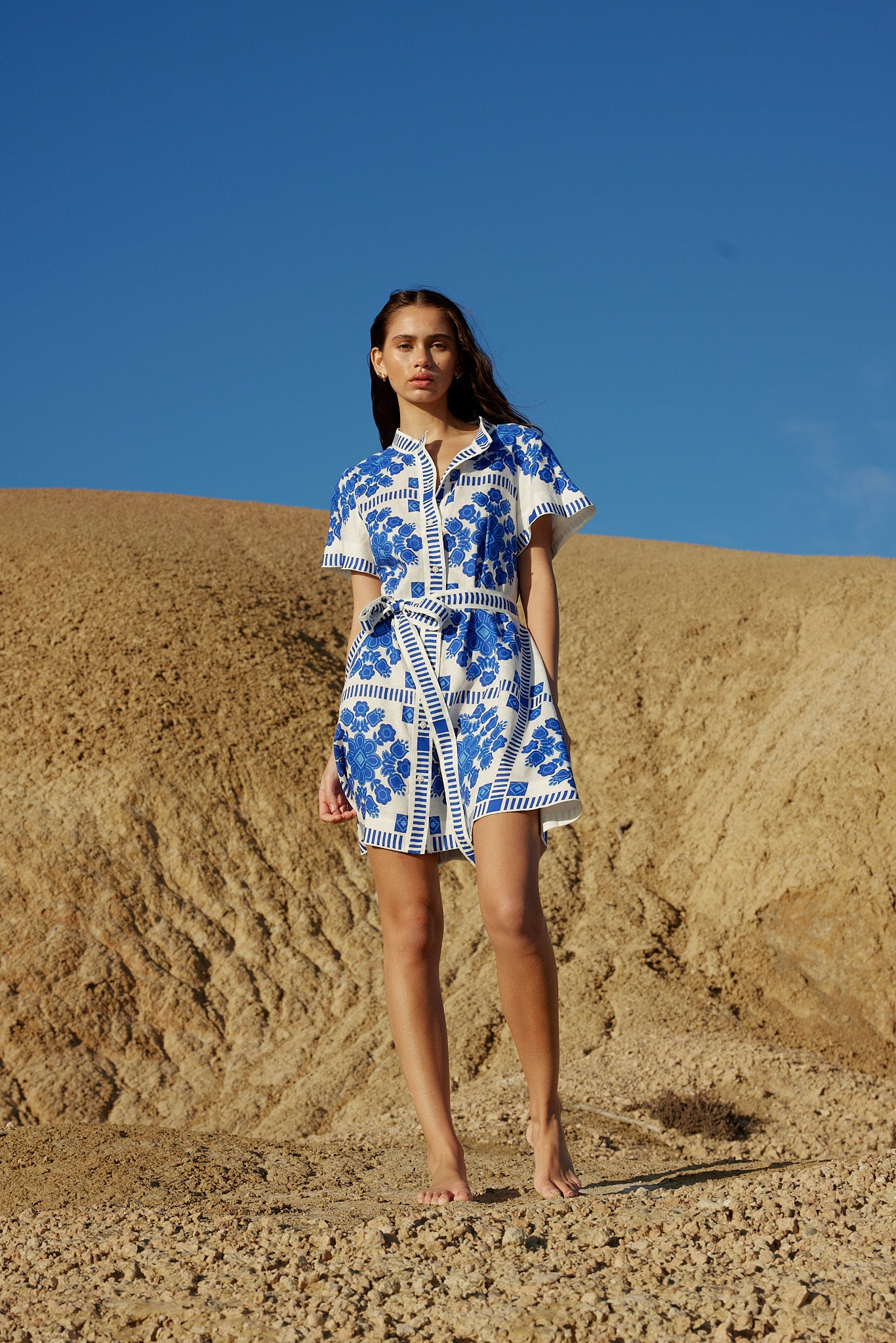 NAMI DRESS MEDITERRANEAN/FOAM – Aston Studio NAMI DRESS MEDITERRANEAN/FOAM – Aston Studio