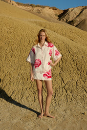 ULA MINI SKIRT IN ANTIQUE ROSE