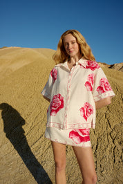 ULA MINI SKIRT IN ANTIQUE ROSE