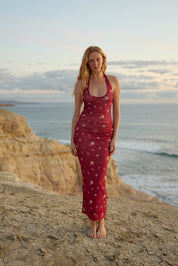 SEDERIA MESH DRESS REDCURRANT PHALAE