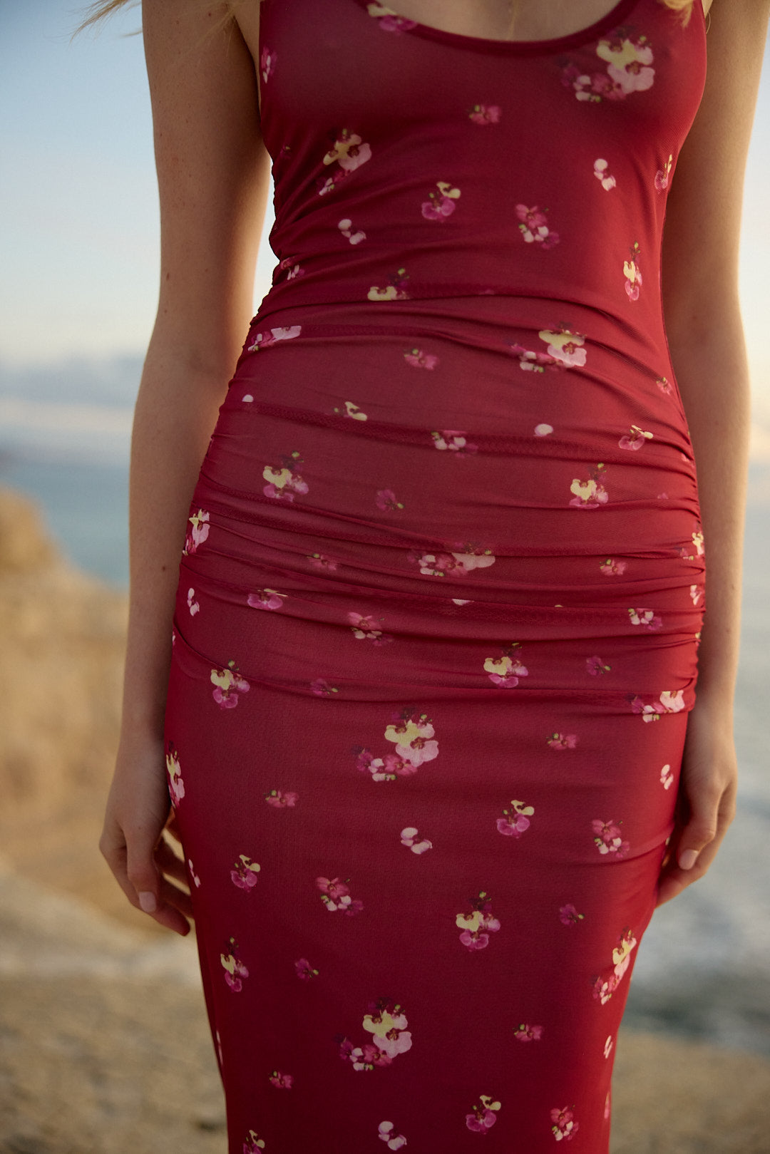 SEDERIA MESH DRESS REDCURRANT PHALAE