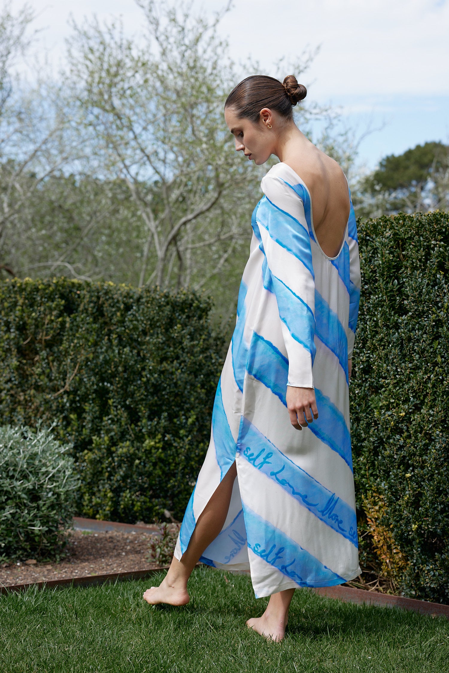 THE ROSIE DRESS IN LAPIS STRIPE