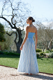 THE FRANKIE DRESS IN LAPIS STRIPE