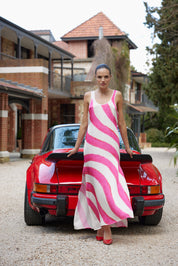 POPPY DRESS IN BOUGAINVILLEA