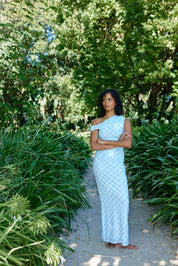 SOPHIE MESH TOP ARCTIC GINGHAM