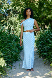 SOPHIE MESH SKIRT ARCTIC GINGHAM