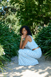 SOPHIE MESH SKIRT ARCTIC GINGHAM