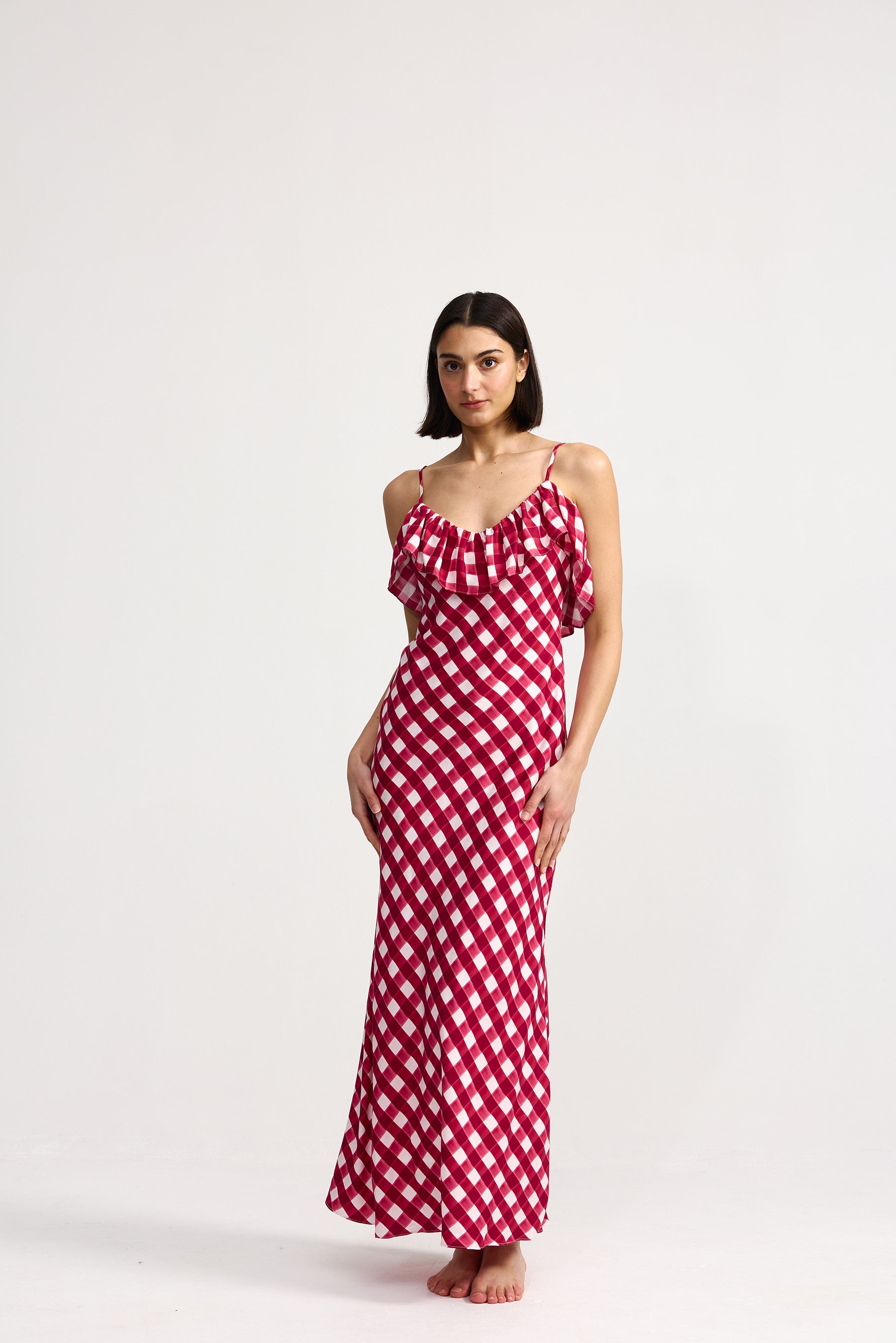 SYLVIE DRESS CHERRY GINGHAM