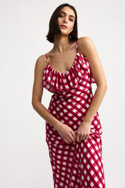 SYLVIE DRESS CHERRY GINGHAM