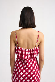 SYLVIE DRESS CHERRY GINGHAM