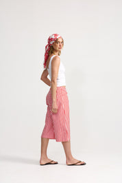 KENNEDY DENIM SHORT RUBY ANTIQUE STRIPE
