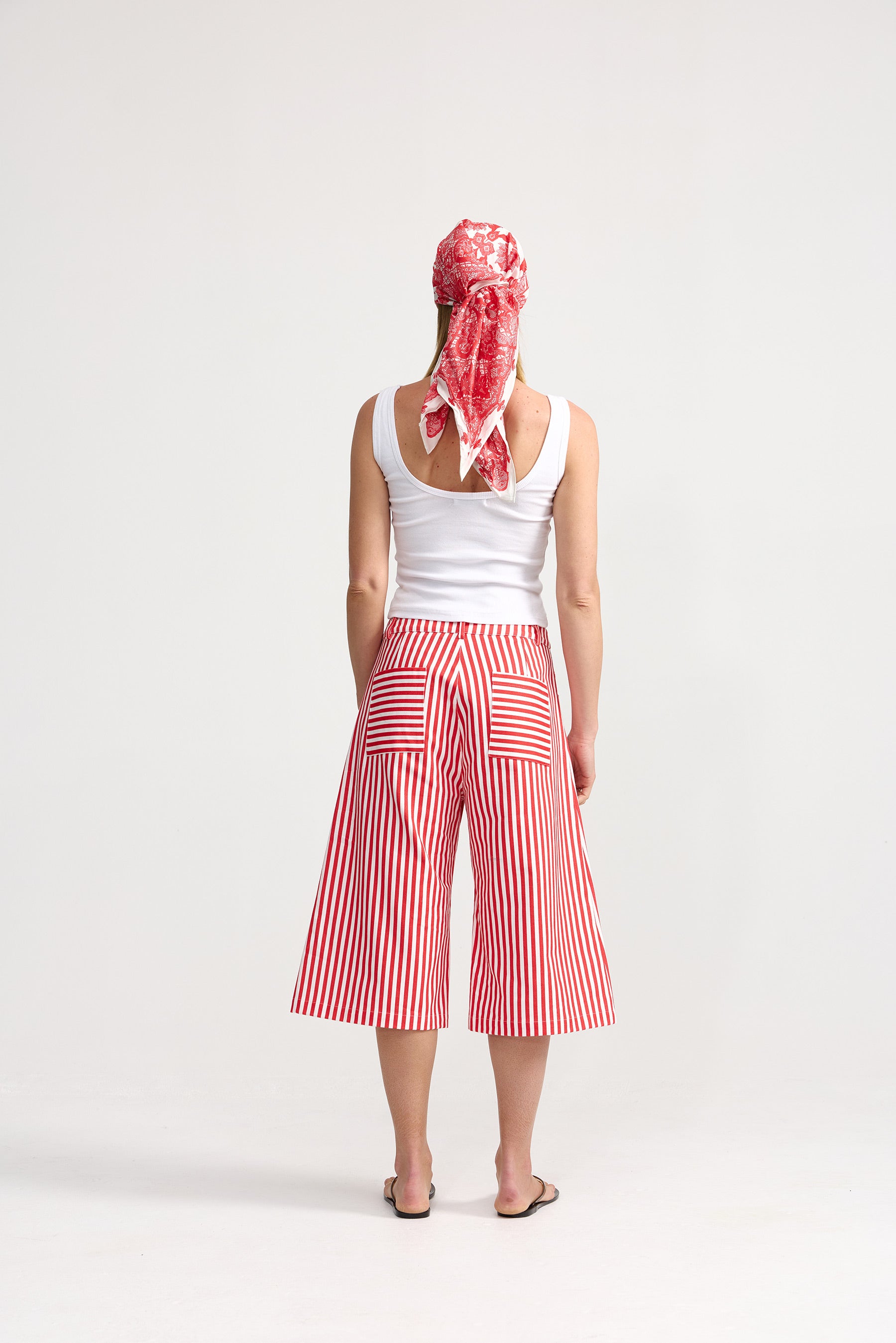 KENNEDY DENIM SHORT RUBY ANTIQUE STRIPE