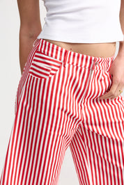 KENNEDY DENIM SHORT RUBY ANTIQUE STRIPE