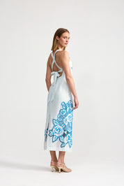 ARIA DRESS ANTIQUE CAPRI STRIPE