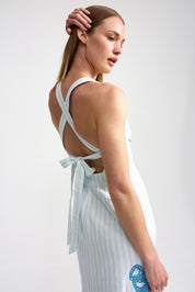 ARIA DRESS ANTIQUE CAPRI STRIPE