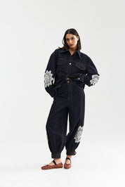 BOWIE JEAN INDIGO DENIM LACE