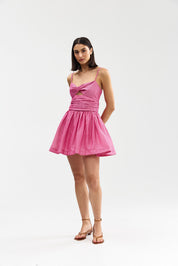 CALLA MINI DRESS POPPY BARK STRIPE