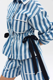 DARCEY JACKET POWDER DENIM STRIPE