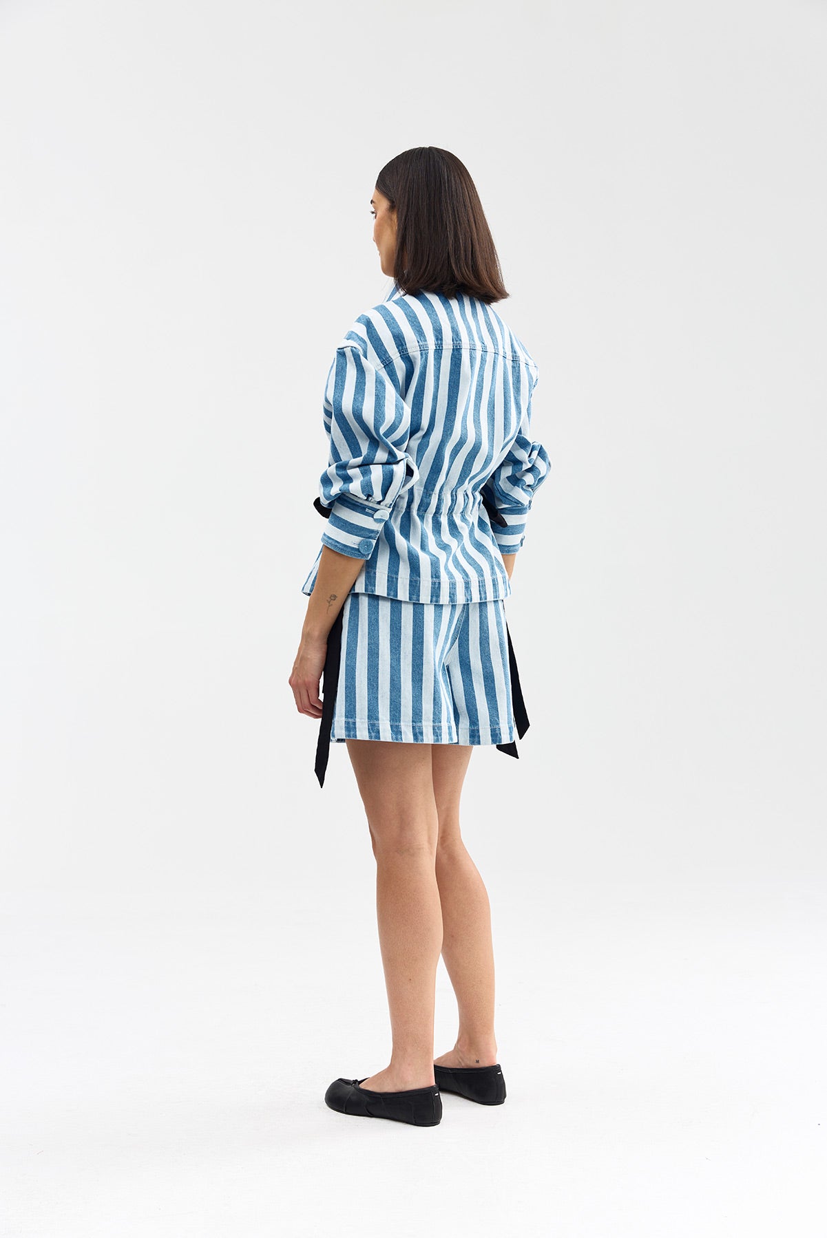 DARCEY JACKET POWDER DENIM STRIPE
