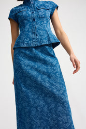 NOLA SKIRT DENIM PEONY