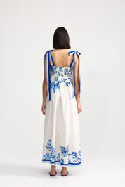 ELODIE DRESS ANTIQUE PEONY