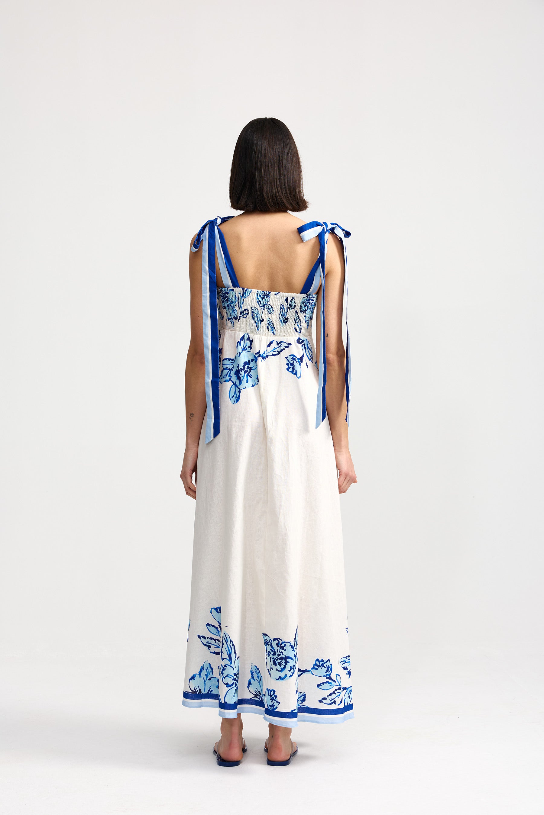 ELODIE DRESS ANTIQUE PEONY